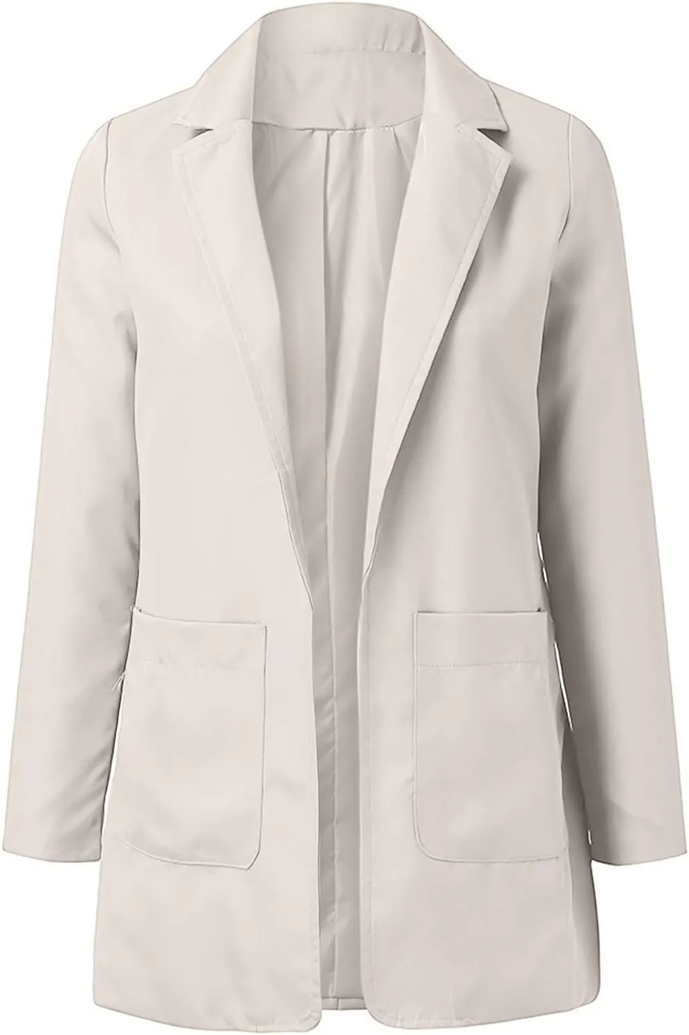 Womens Casual Long Sleeve Work Office Solid Open Front Blazer Jacket Elegant Cardigan Coat