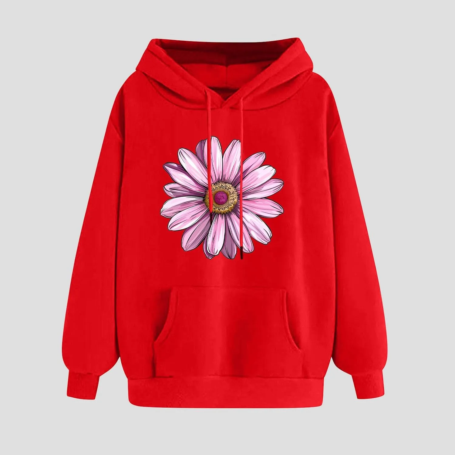 Womens Graphic Hoodies Casual Loose Long Sleeve Oversized Sweatshirts Winter Fashion Outfits 2024 With Pockets