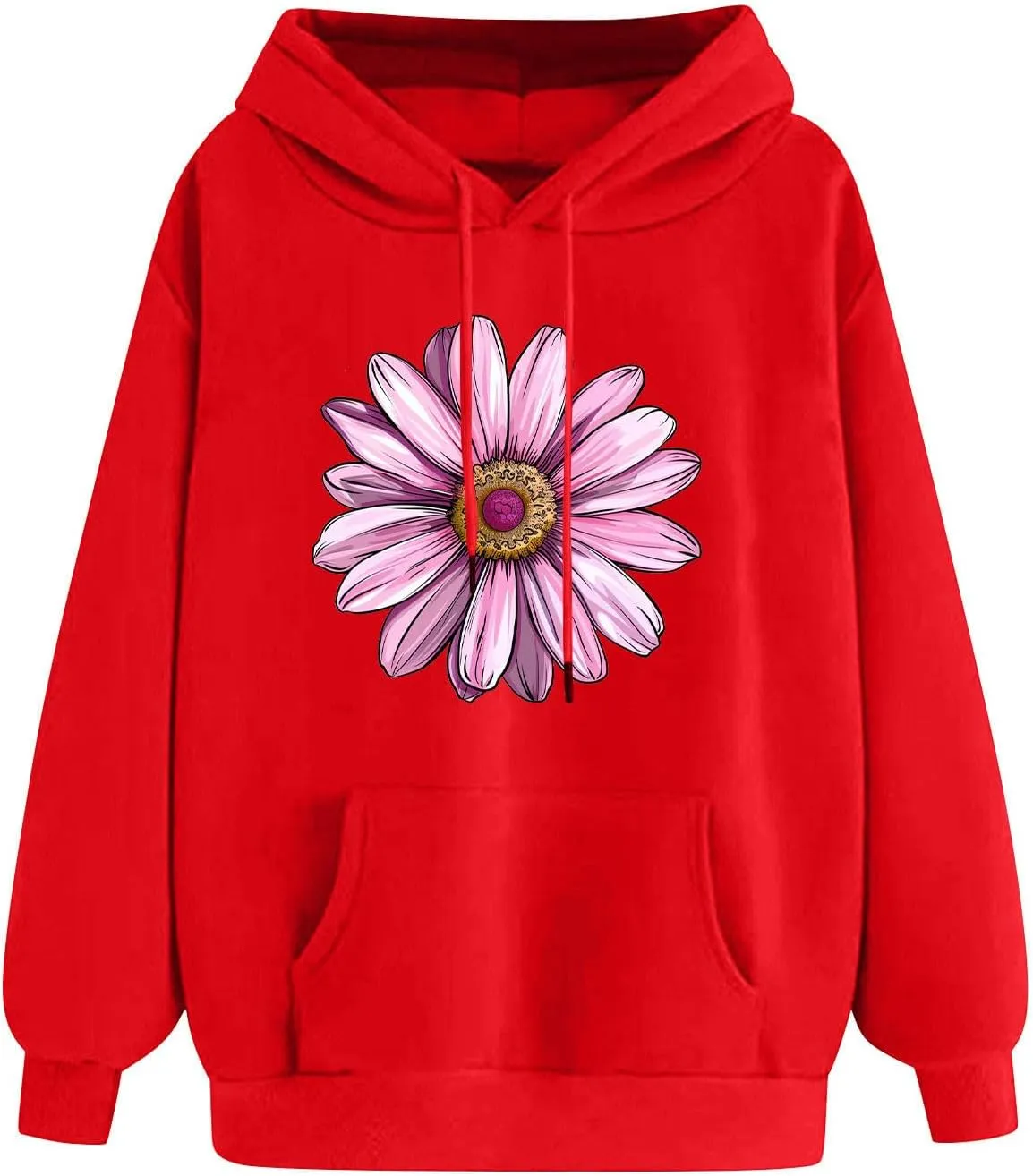 Womens Graphic Hoodies Casual Loose Long Sleeve Oversized Sweatshirts Winter Fashion Outfits 2024 With Pockets