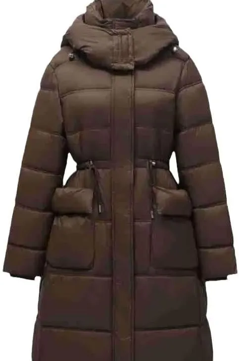 Women's Padded Jacket Female Hooded Pocket Thicken Warm Long Cotton Jacket Women's Parkas Coats