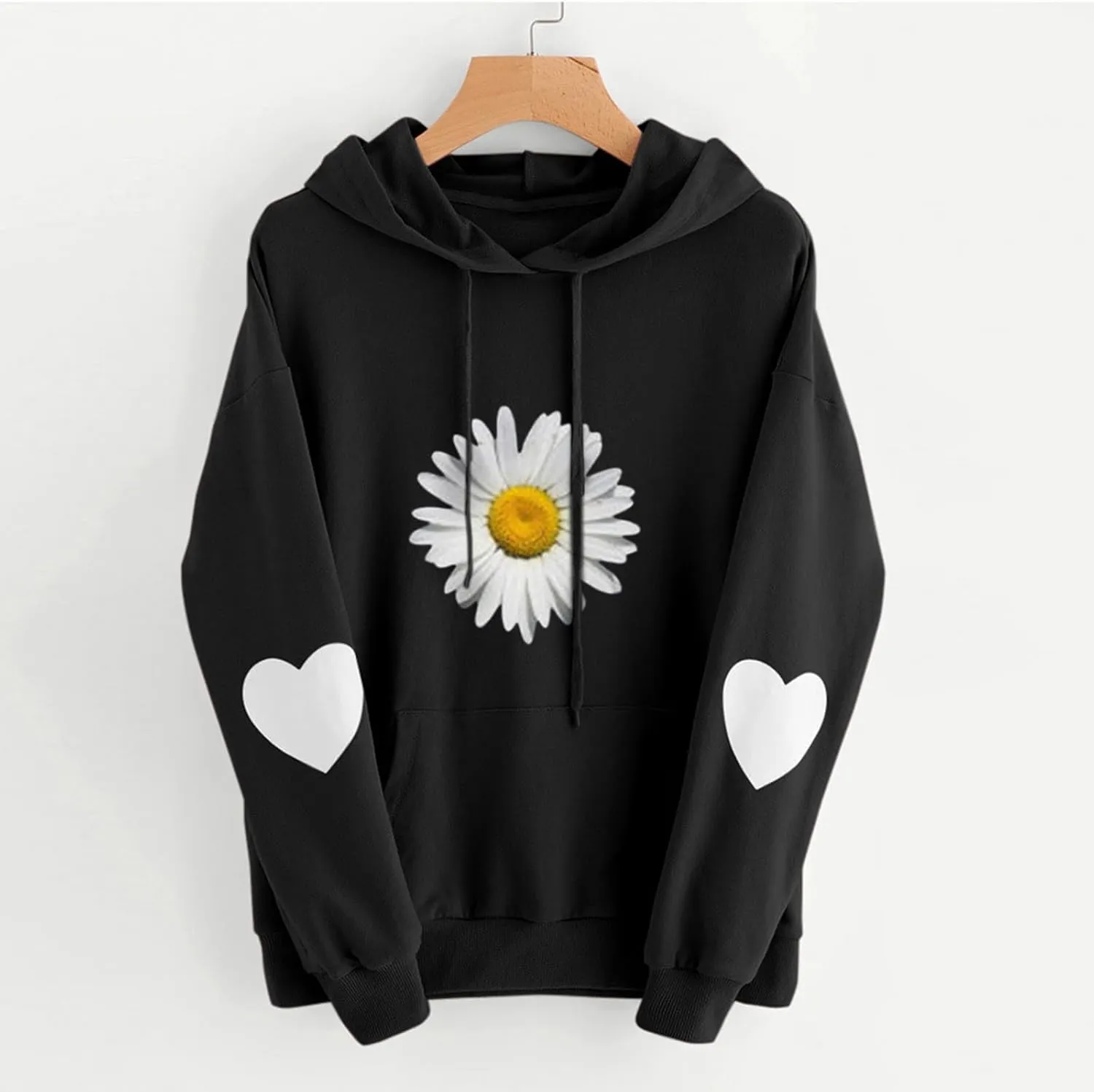 Womens Plus Size Halloween Hoodies Funny Pumpkin Printed Hooded Sweatshirts with Pocket Long Sleeve Oversized Shirts