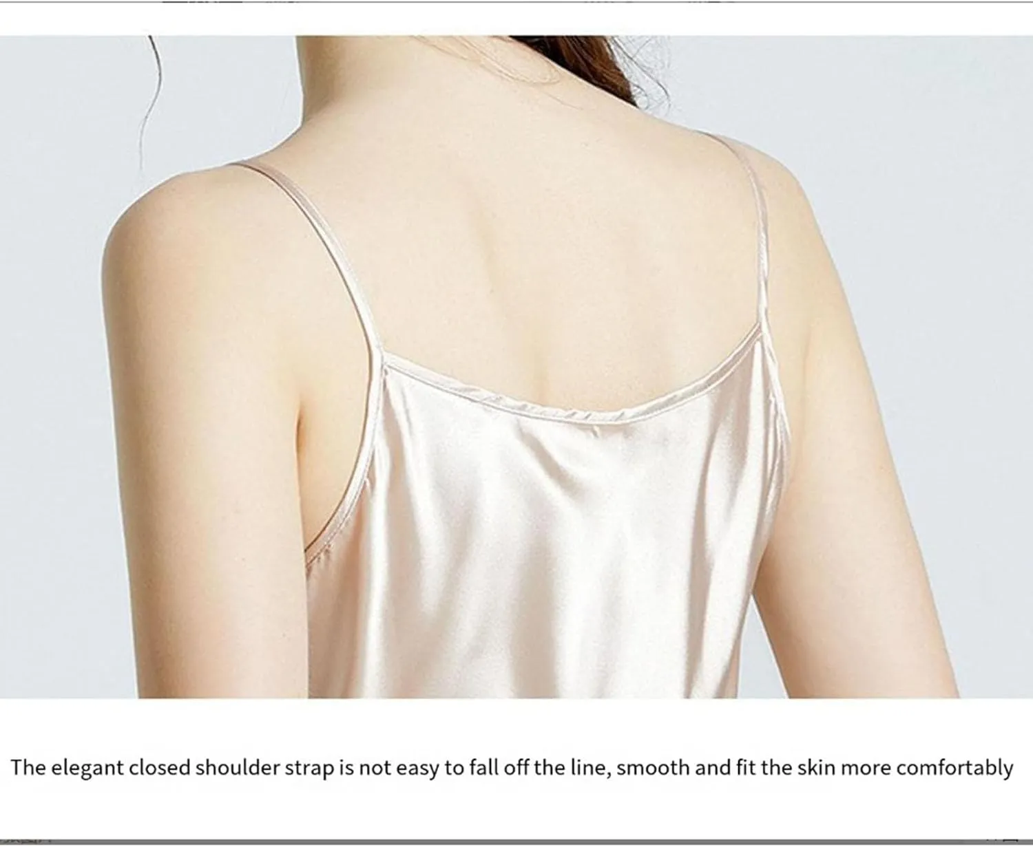 Women's Satin Nightgown Sexy Loose Sleepwear V Neck Babydoll Lingerie Dress Mini Slip Chemise Nightwear Night Dress