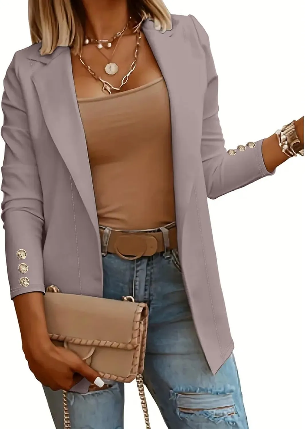 Womens Spring Blazers 2025 Fashion Dressy Suit Jackets Business Casual Work Office Ladies Wear Blazer