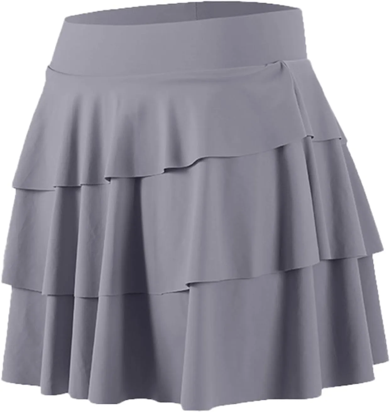 Womens Tennis Skirt Casual High Waisted Ruffle Tiered Skorts Quick Drying Athletic Workout Sports Stretchy Skort Inner Shorts