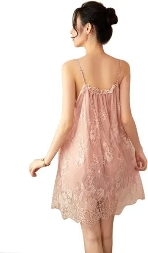 Women's Vintage Lace Princess Pajamas Lolita Underwear Gothic Sling Pajamas
