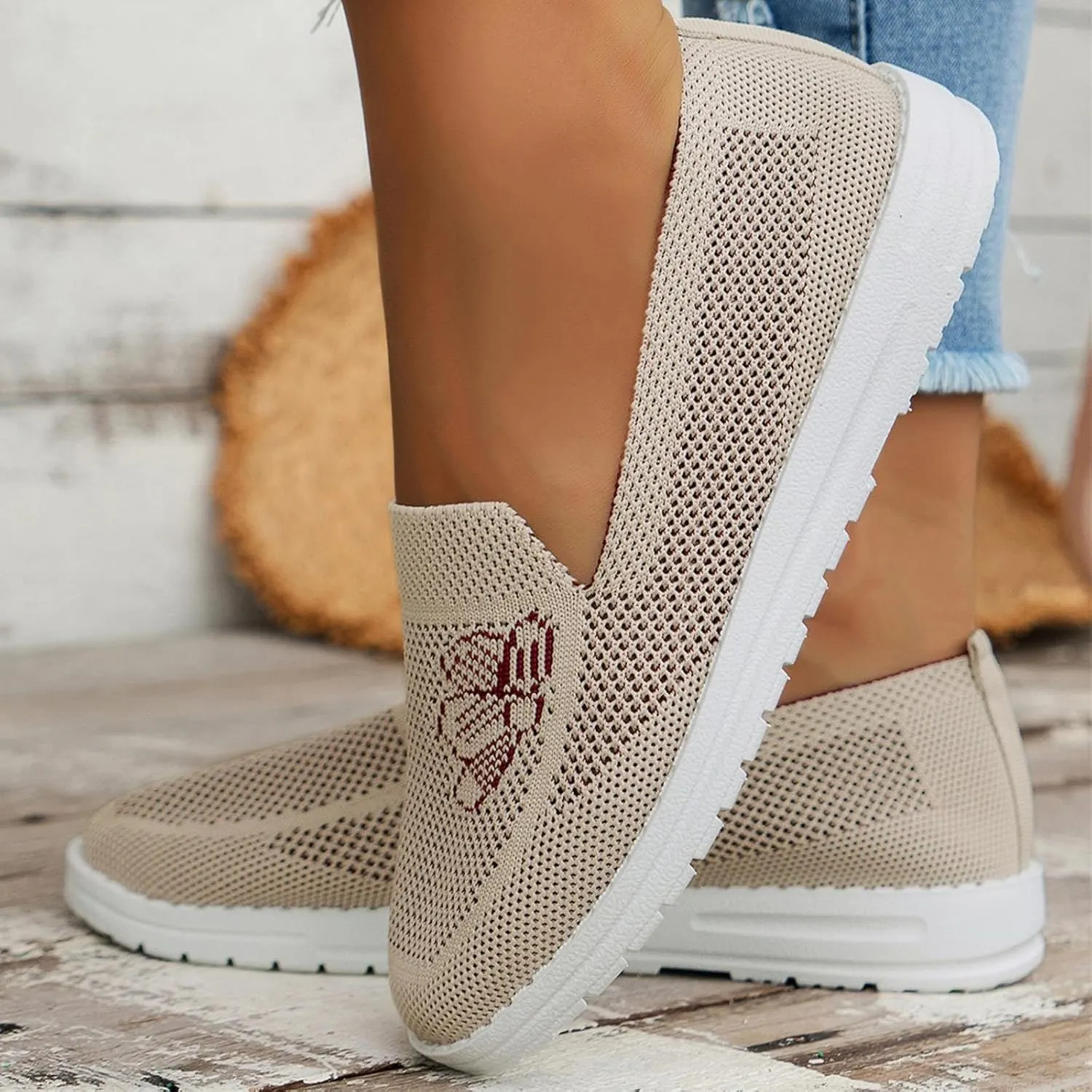 Womens Walking Shoes Slip On Arch Support Zapatos De Trabajo para Mujeres Confortables Black and White Gym Shoes Women Womens White Platform Sneakers Womens Shoes Casual Slip Ons Mules