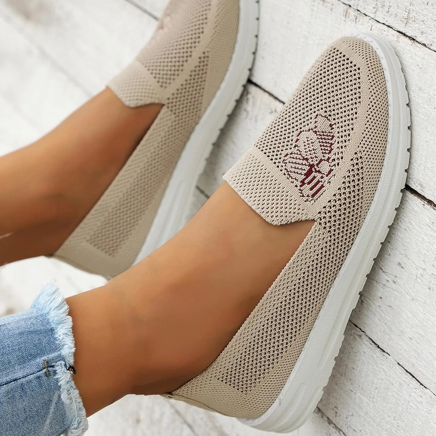 Womens Walking Shoes Slip On Arch Support Zapatos De Trabajo para Mujeres Confortables Black and White Gym Shoes Women Womens White Platform Sneakers Womens Shoes Casual Slip Ons Mules