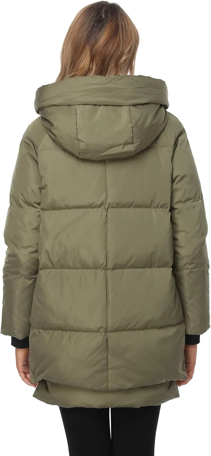 Women's Winter Thickened Down Jackets Long Down Coats Warm Parka with Hood