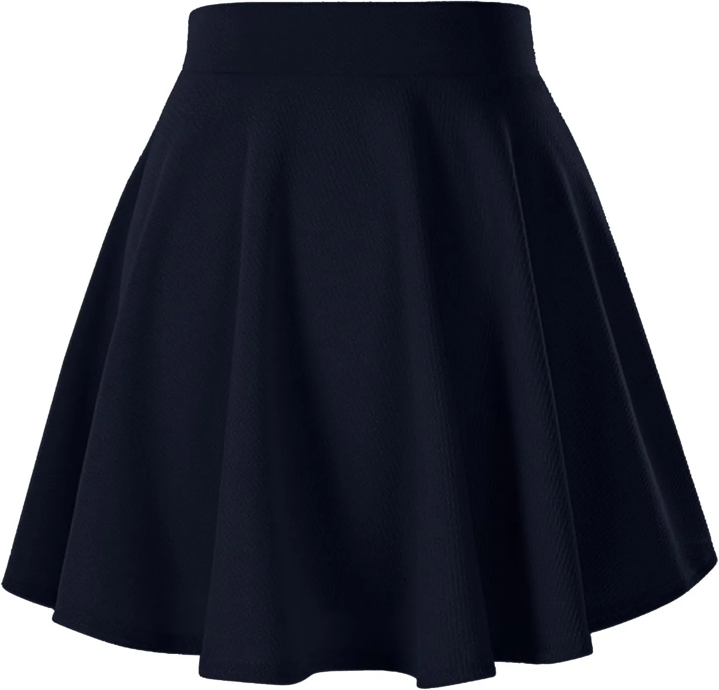 XOWRTE Women's Flared Pleated Skater Skirt Basic Casual High Waisted Ruffles Flared Mini Lingerie Skirts with Shorts