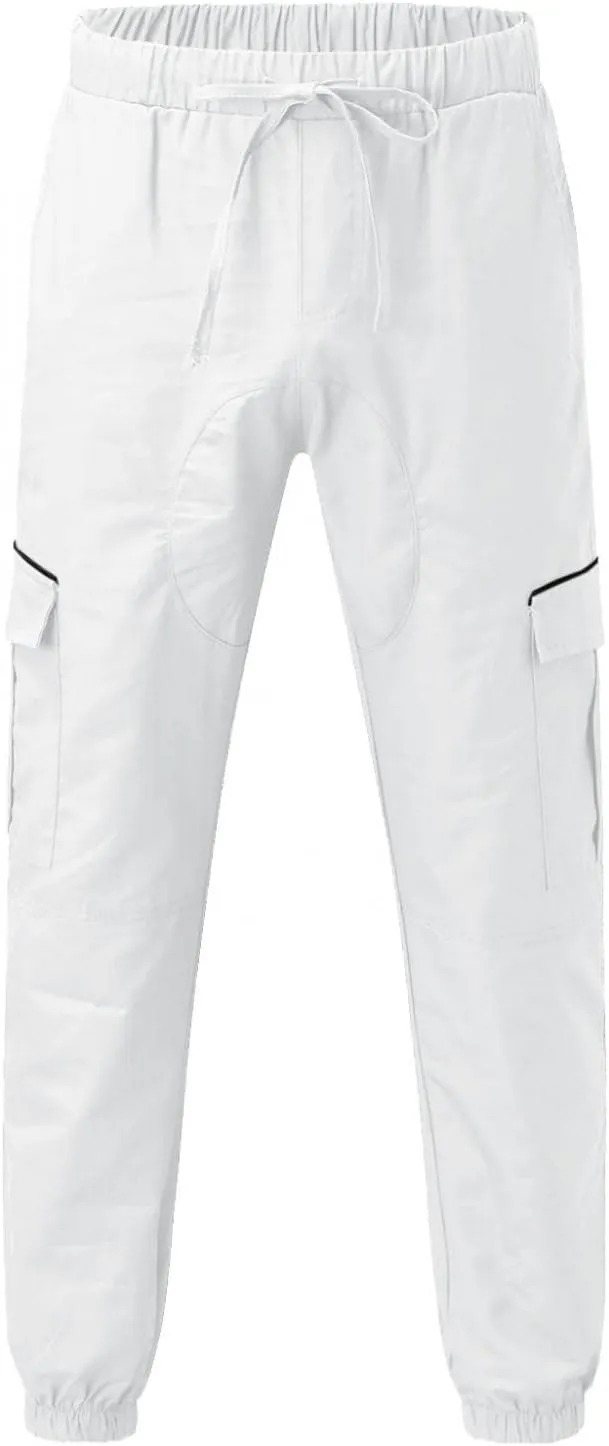 ZHUER Cargo Pants for Men Casual Joggers Pants Stretch Drawstring Sweatpants Cotton Chino Pants Slim Fit Gym Workout Pants